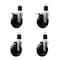 Service Caster 5'' Soft Rubber Swivel 1-7/8'' Expanding Stem Caster Set 2 Total Lock Brakes, 4PK SCC-EXTTL20S514-SRS-2-S-2-178 - alternate 1